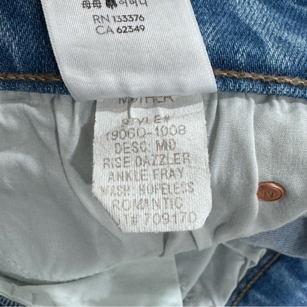 MOTHER THE MID RISE DAZZLER ANKLE FRAY KEANS - Hopeless Romantic - Sz - 28 - Picture 9 of 11